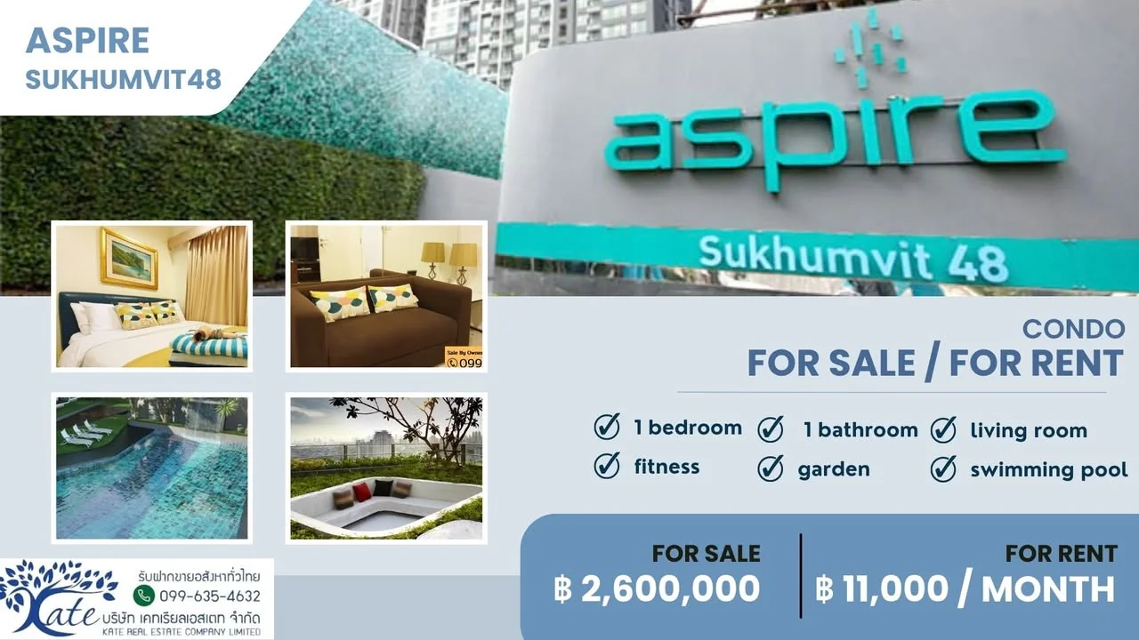 1 Bedroom condo in Aspire Sukhumvit 48