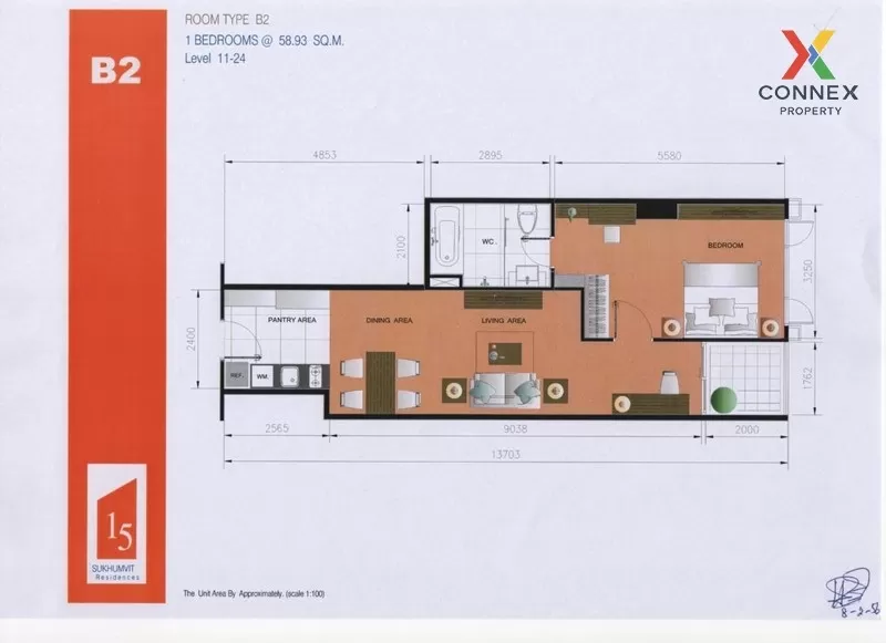 1 Bedroom condo in 15 Sukhumvit Residences