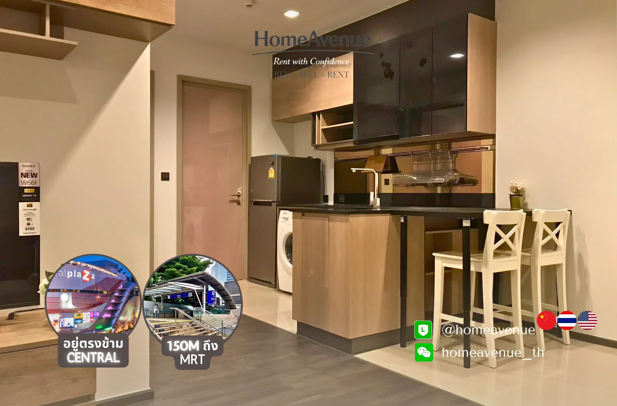2 Bedroom condo in The Line Asoke-Ratchada
