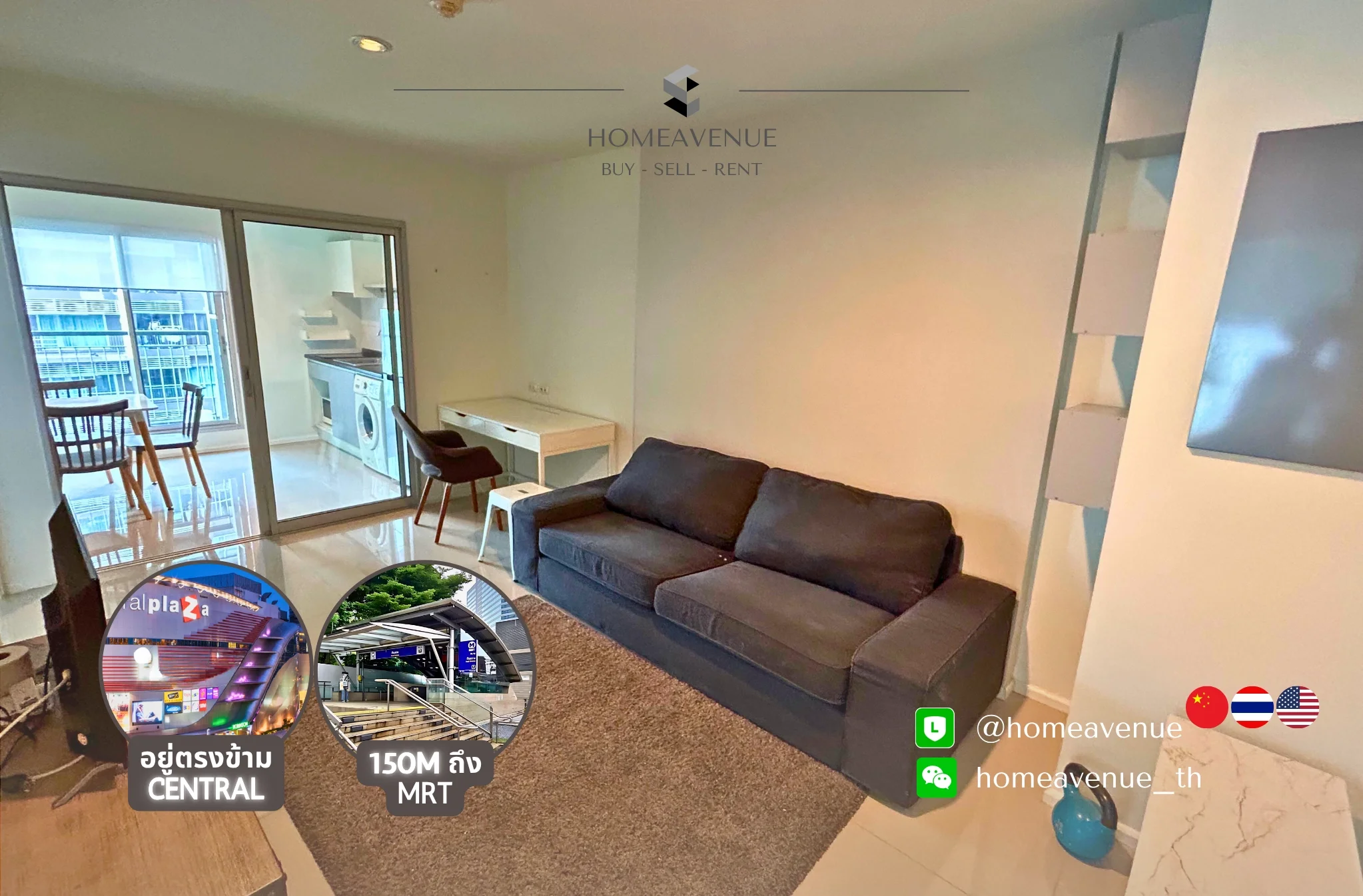 2 Bedroom condo in Aspire Rama 9