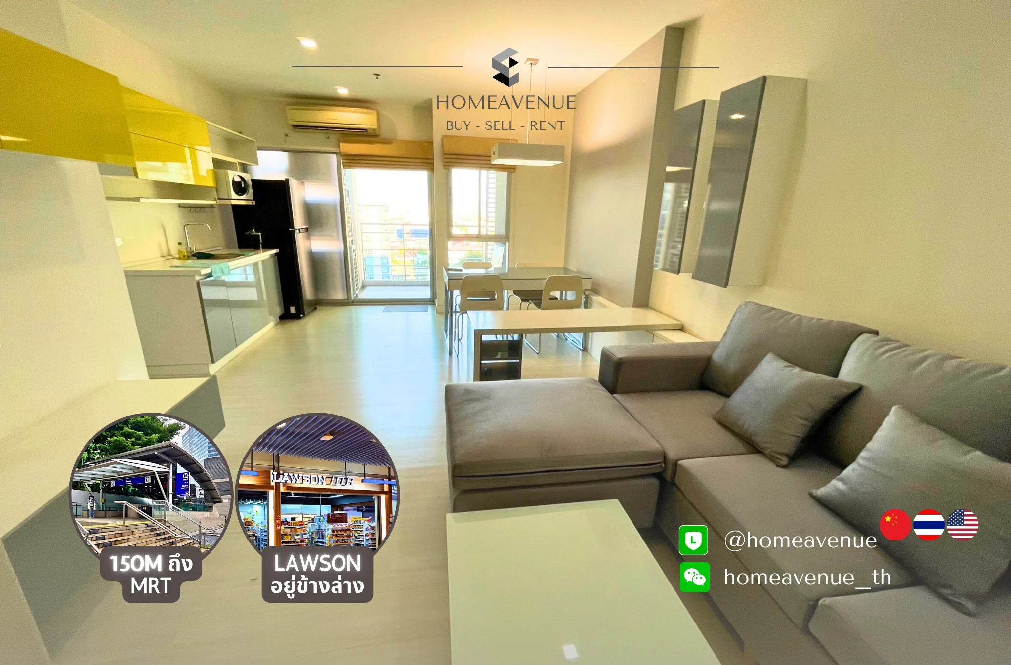 2 Bedroom condo in The Room Ratchada-Ladprao